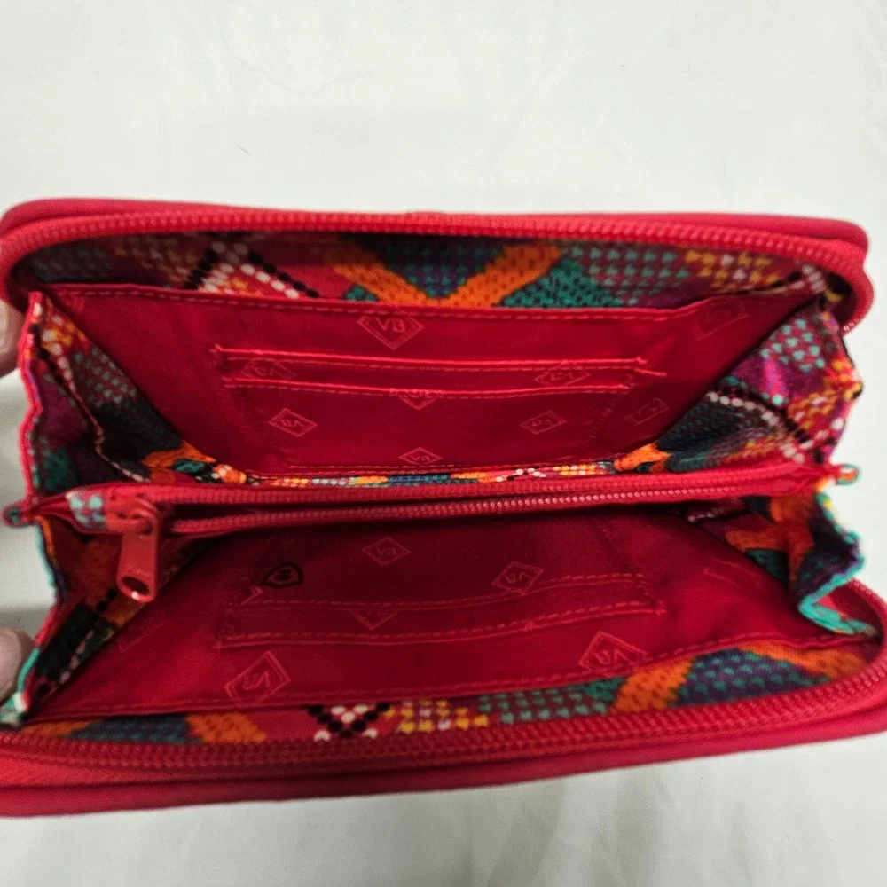 Vera Bradley Hipster Bag & Wallet Womens OS Red Rain Forest Quilted Set